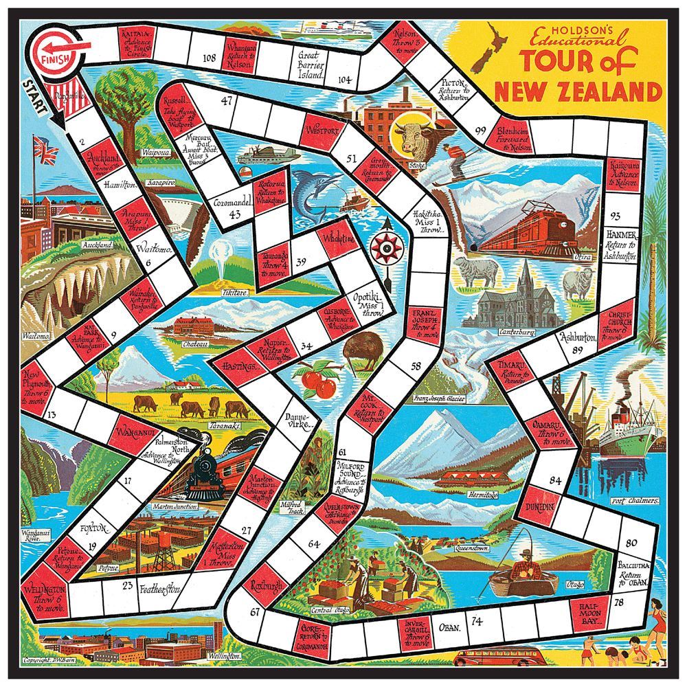 Tour of New Zealand Board Game