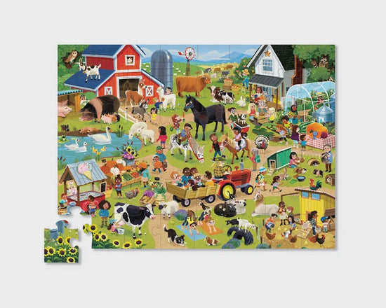 Crocodile Creek Day at the Farm 60-Piece Puzzle