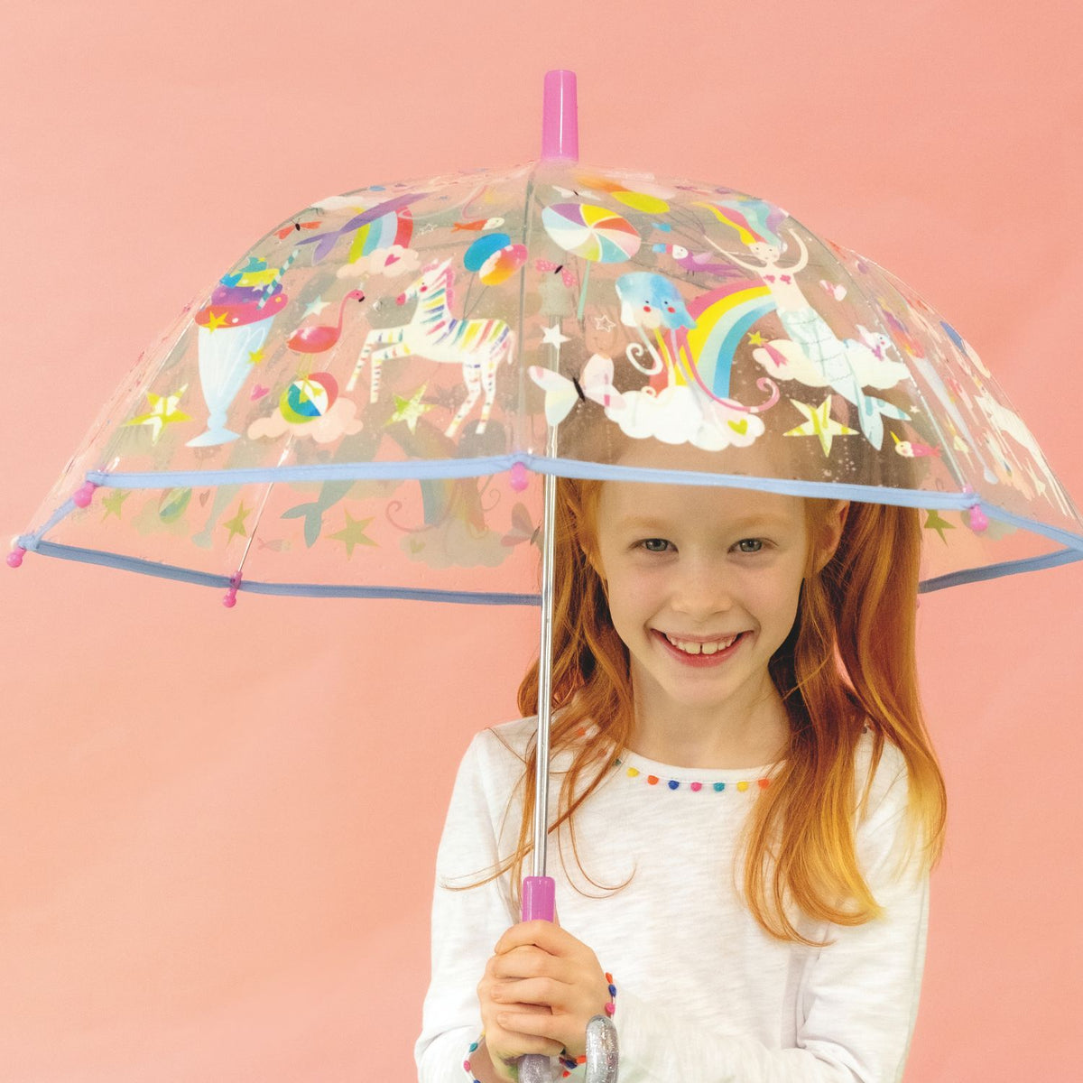 Floss & Rock - Fantasy - Transparent Colour Changing Umbrella Childrens Umbrella