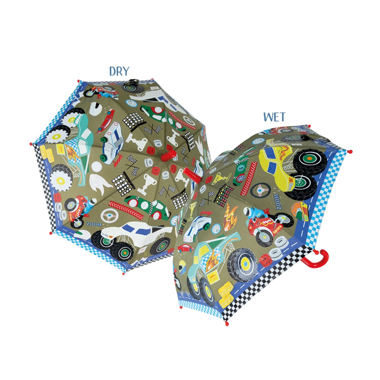 Floss & Rock - Cars - Colour Changing Umbrella Childrens Umbrella