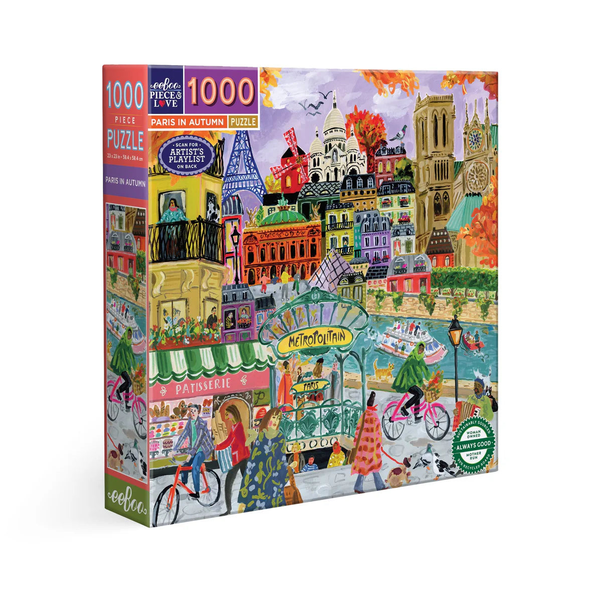 eeBoo Paris In Autumn 1000-Piece Jigsaw Puzzle