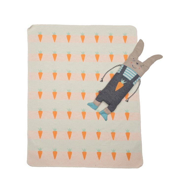 David Fussenegger Blanket in a Puppet – Bunny Rabbit, 90 x 70 cm