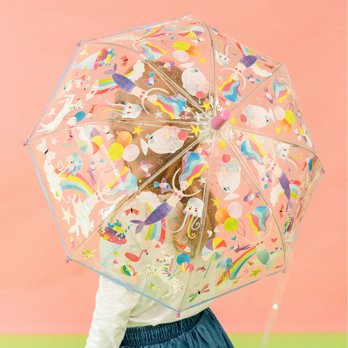 Floss & Rock - Fantasy - Transparent Colour Changing Umbrella Childrens Umbrella