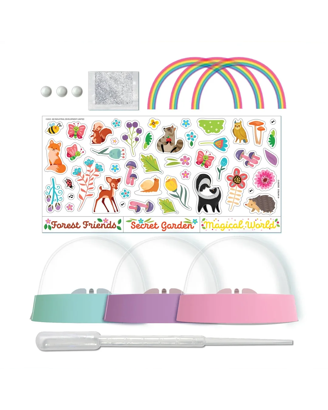 4M Glitter Rainbow Snow Domes Craft Kit-6
