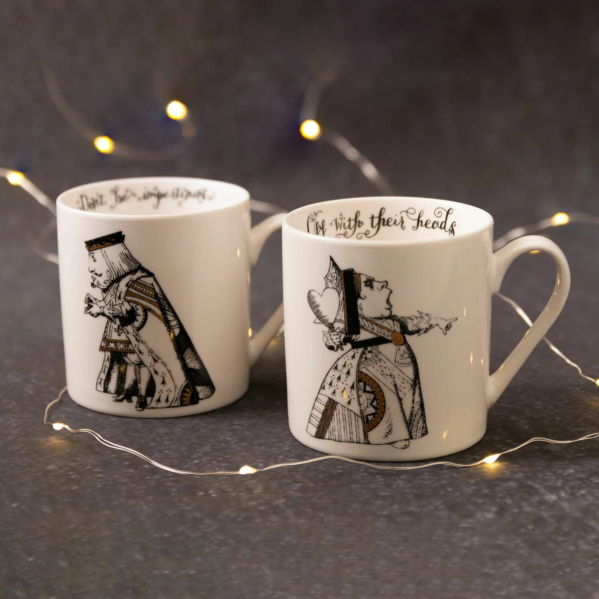 V&A Alice in Wonderland His and Hers Fine China Mugs