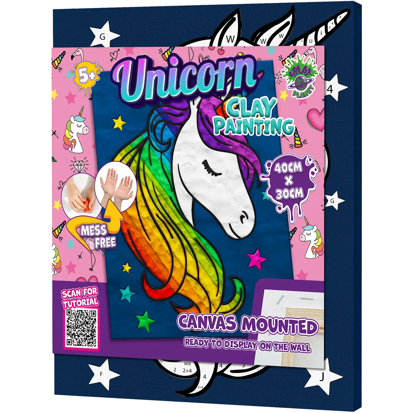 Splat Planet Unicorn Clay Painting Kit 40 x 30 cm