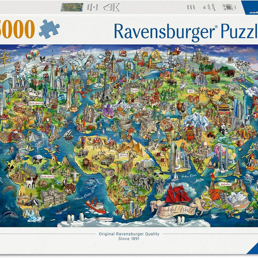 Ravensburger Illustrated World Map 5,000-piece jigsaw puzzle