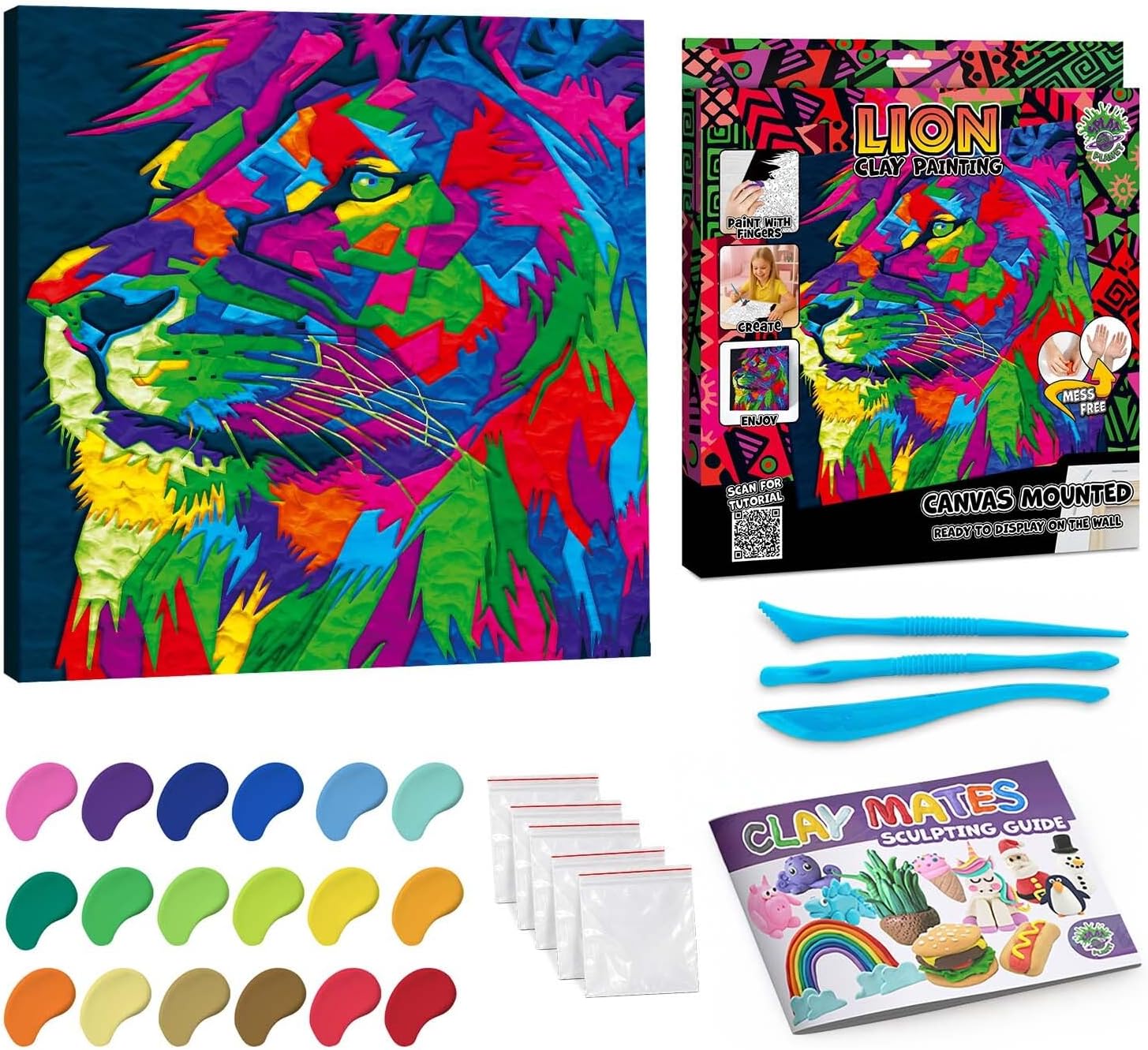 Splat Planet Lion Clay Painting Kit 40 x 30 cm