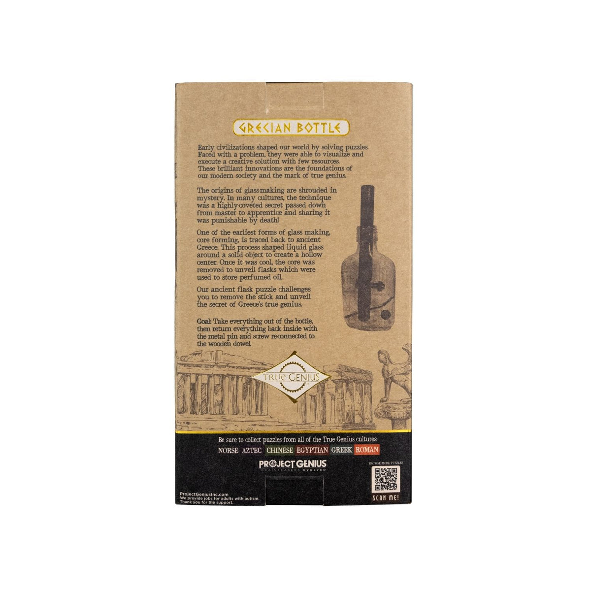 Project Genius Grecian Bottle Spatial Reasoning Brainteaser Mechanical Puzzles