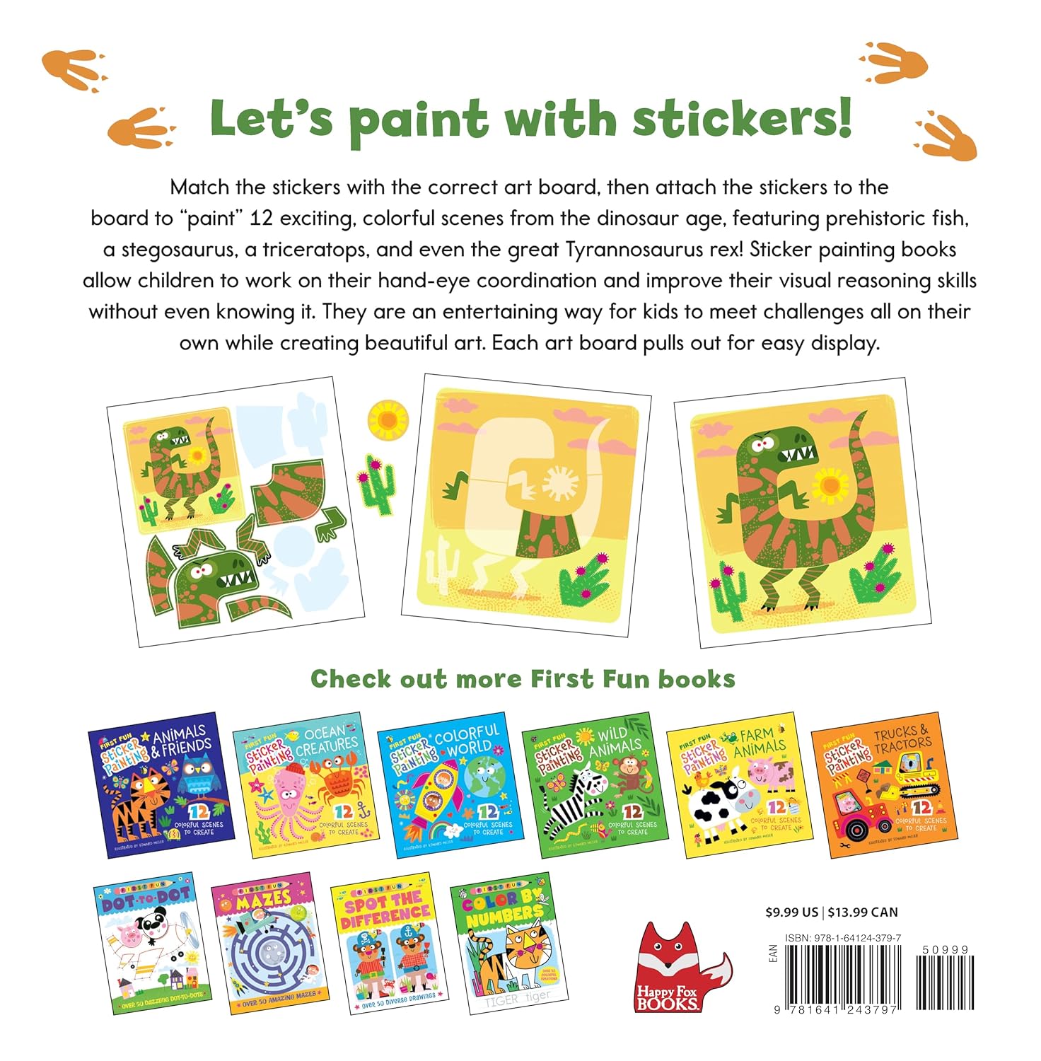 First Fun Sticker Painting: Dinosaurs