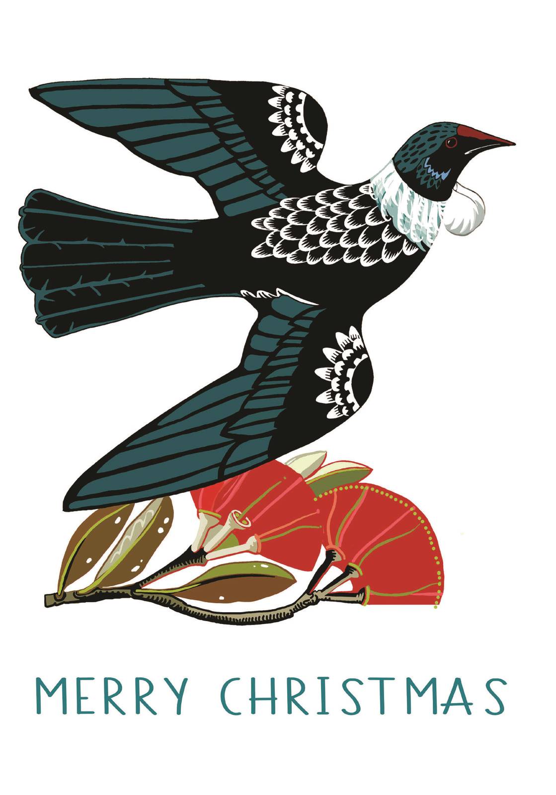 flying-tui-with-pohutukawa