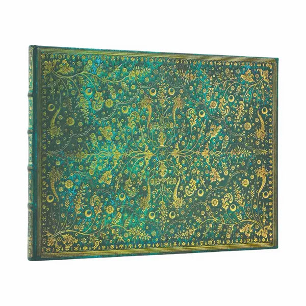 Emerald Flower Unlined Guest Book