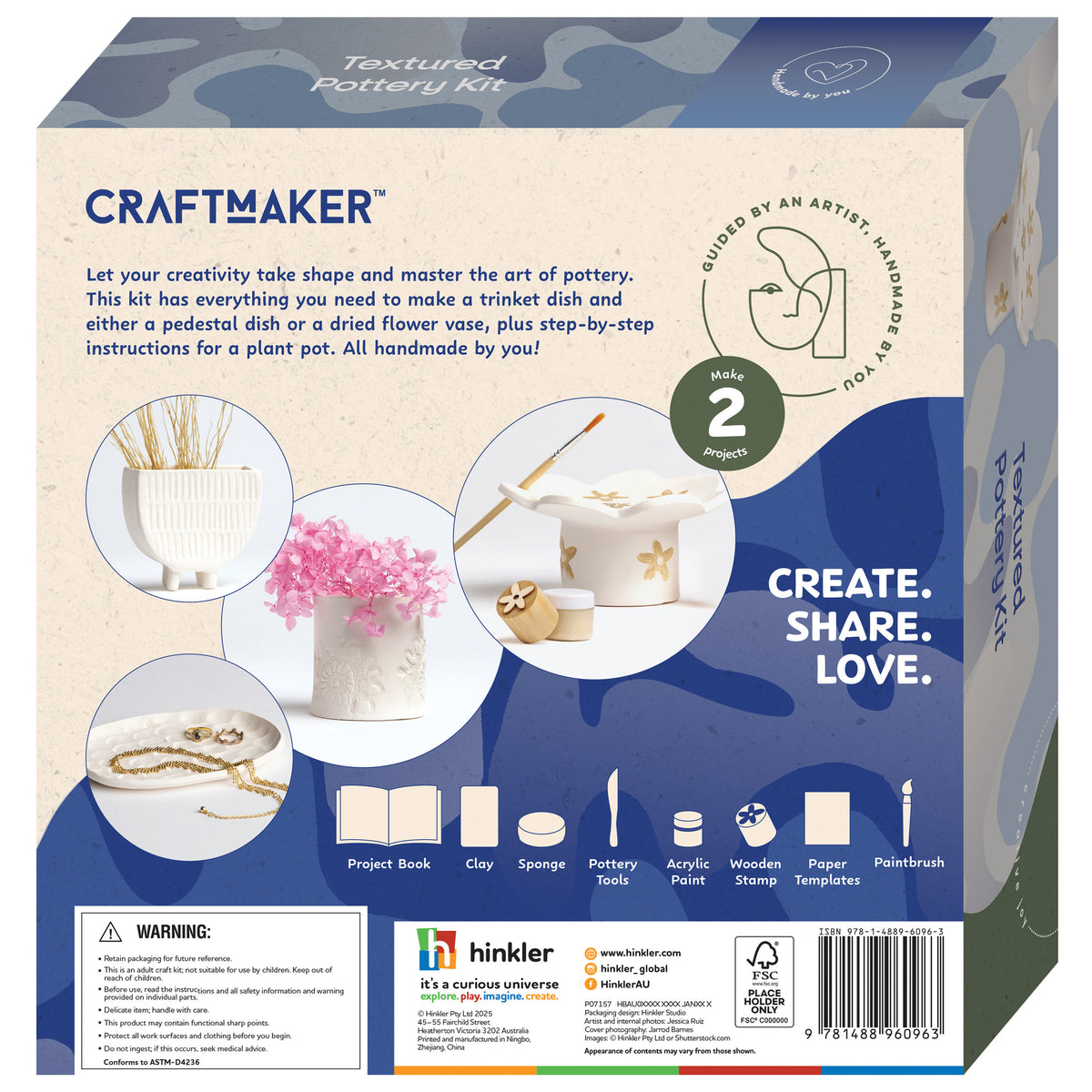 Craft Maker Classic Textured Pottery Kit