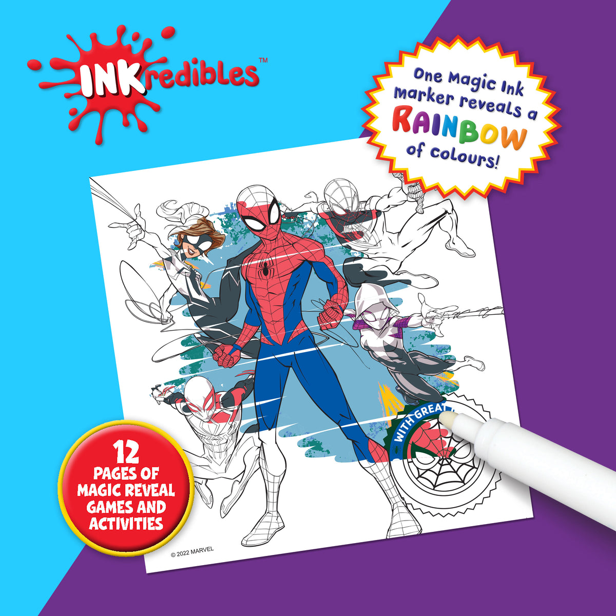 Hinkler Inkredibles Marvel Spider-Man Magic Ink Pictures