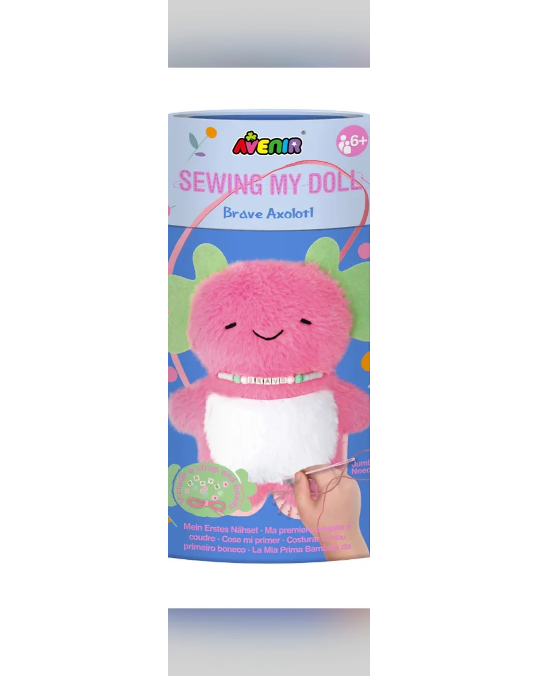 Avenir - Sewing My Doll, Brave Axolotl Sewing Craft Kit