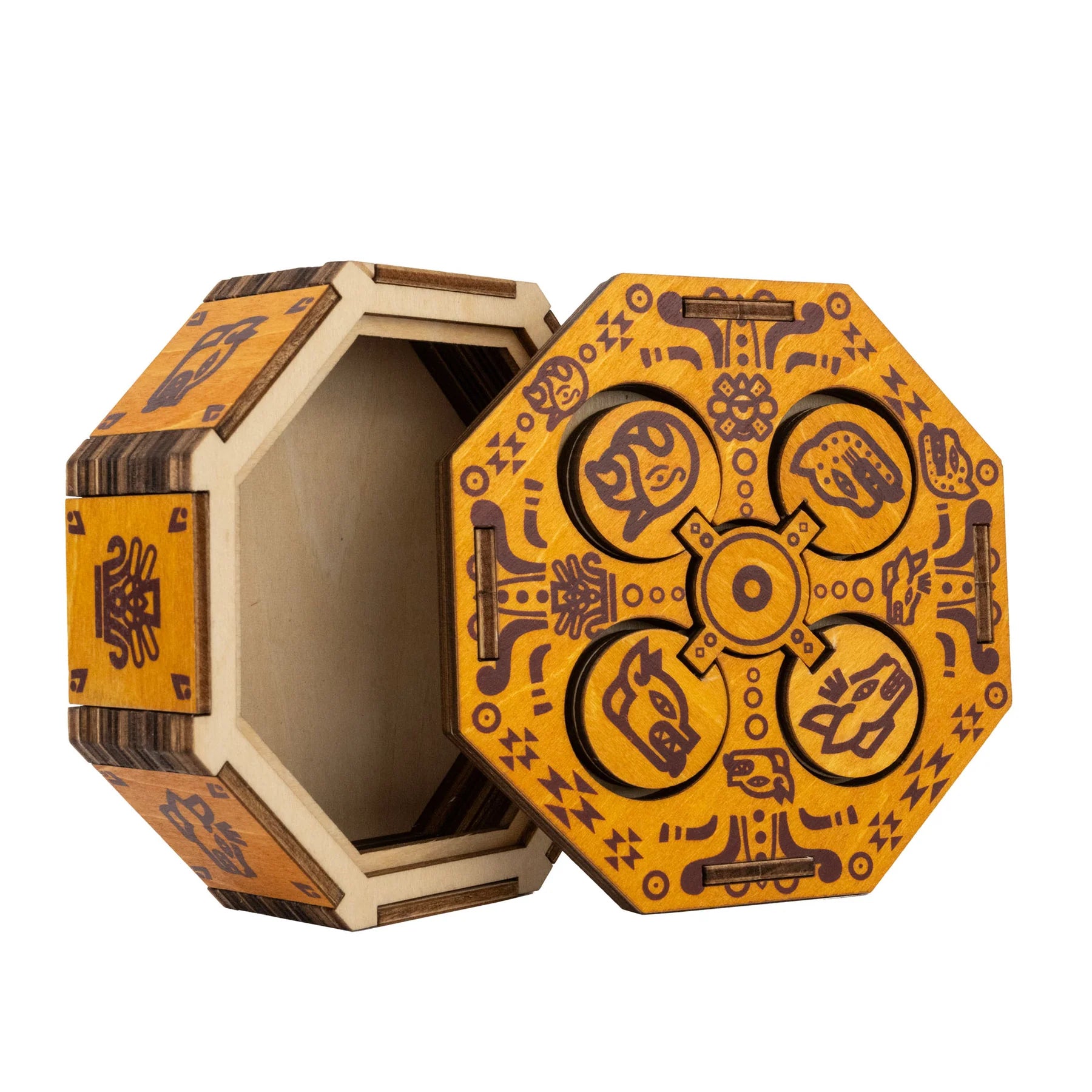 Project Genius True Genius Aztec Family Chest Wooden Puzzle Box