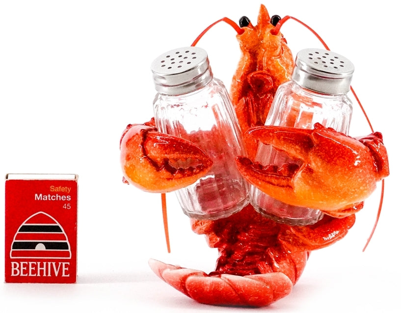 Lobster Salt & Pepper Shakers & Holder 145mm