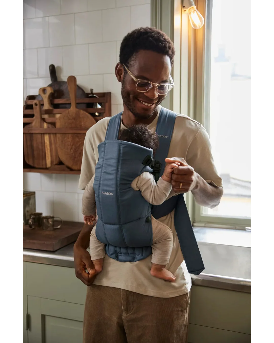 BabyBjorn Baby Carrier Mini Cotton- 0-12 Months Soft-Structured Carriers
