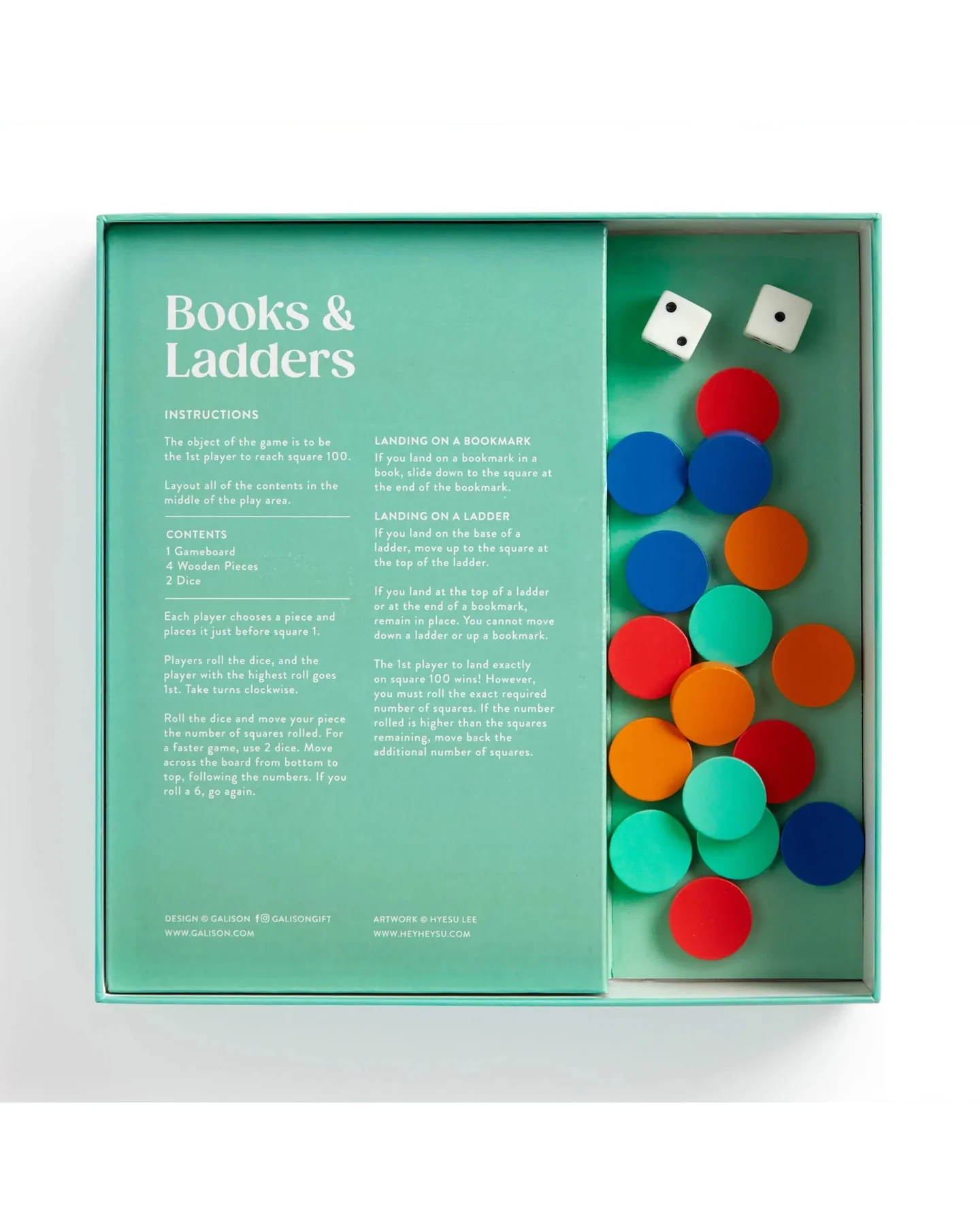 Galison Books and Ladders Classic Board Game-4