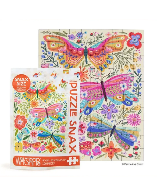 Butterfly Floral 100 Pce - Puzzle Snax