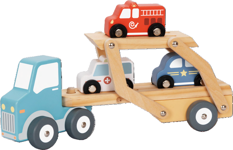 Hi Pando wooden car carrier truck and emergency vehicles