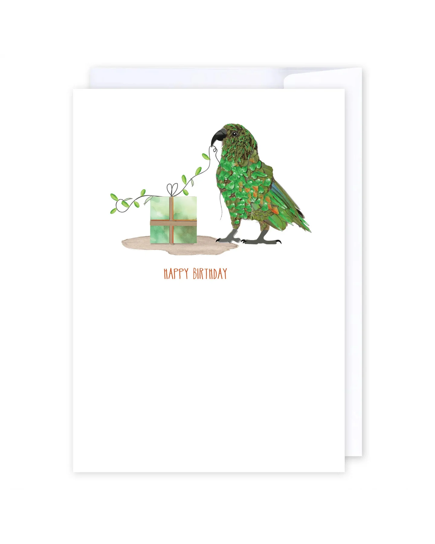 Cheeky birthday Kea Greeting Cards