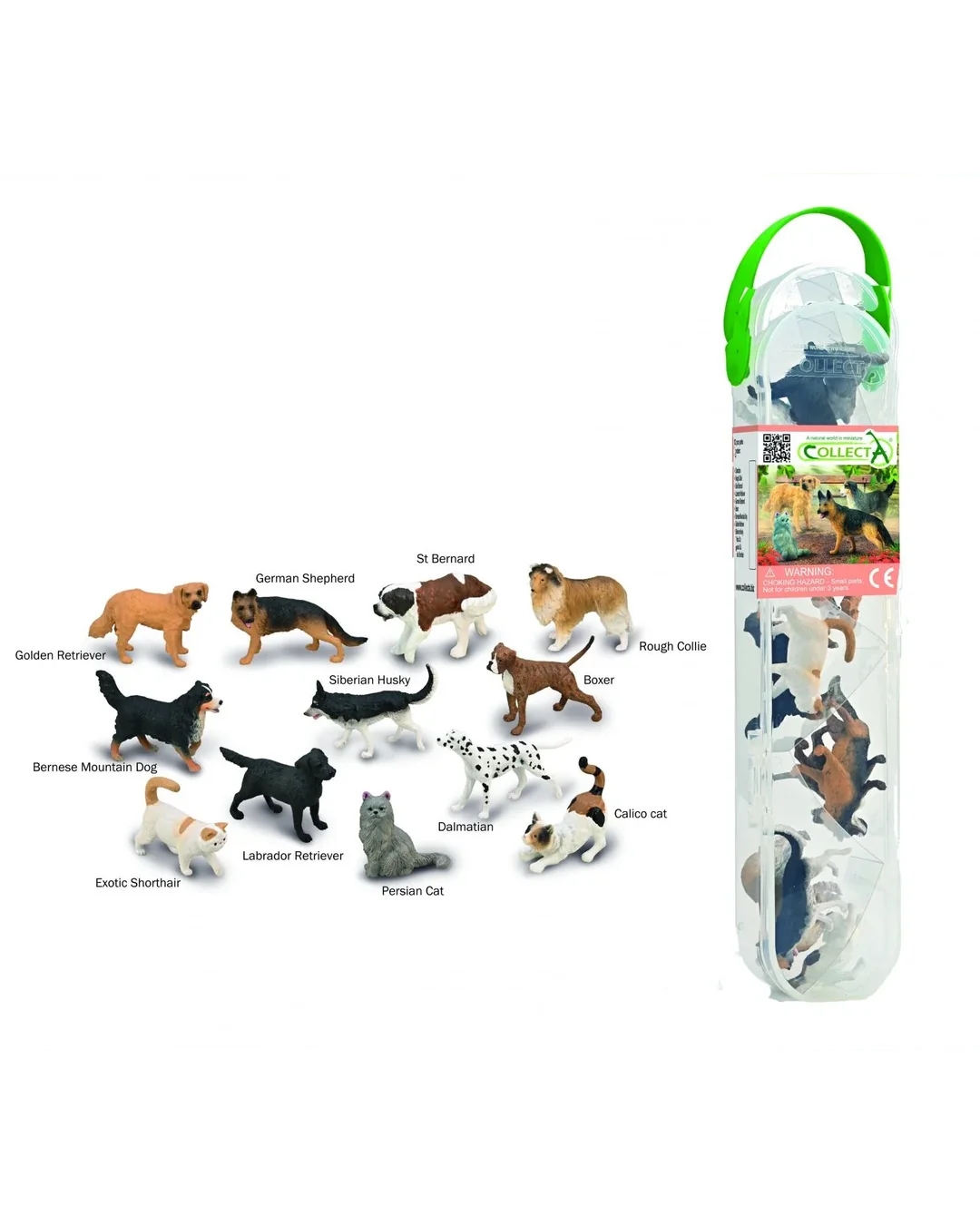 CollectA Box of Mini Pets with 12 cat and dog figures