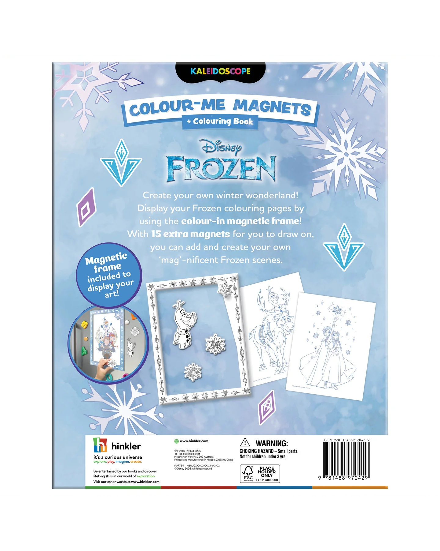 Hinkler Colour-Me-Magnets Frozen Colouring Book & Magnet Kit-3