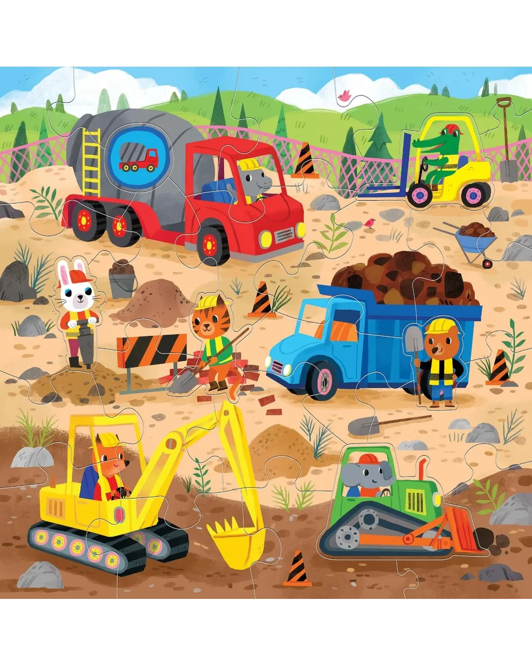 Mudpuppy Construction Site 25-Piece Puzzle-2