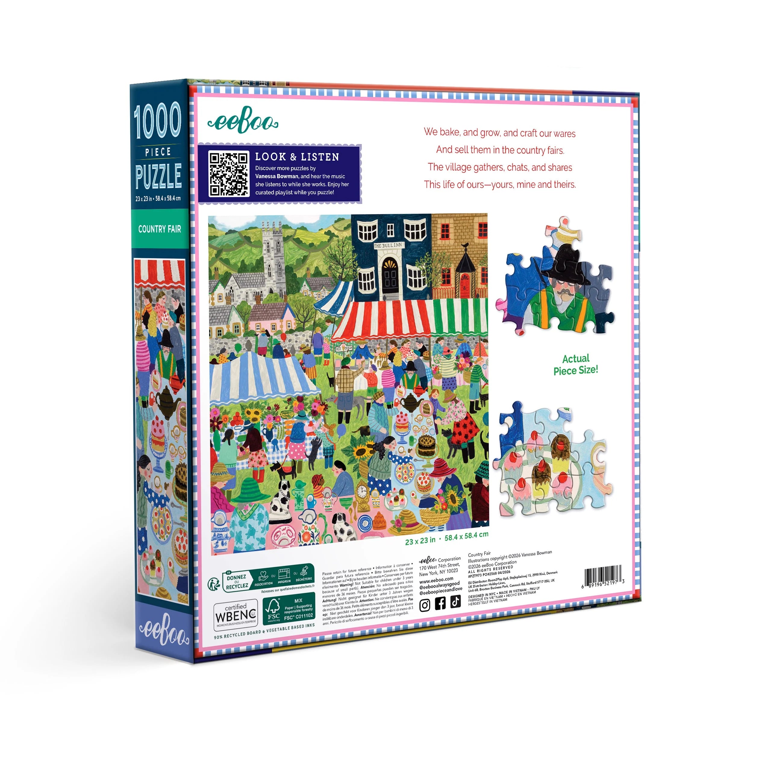 eeBoo Country Fair 1000-Piece Jigsaw Puzzle