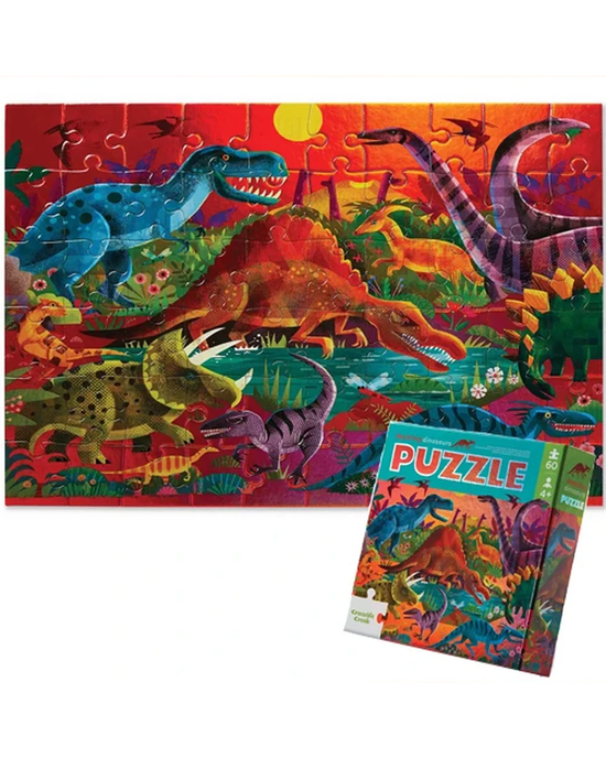 Crocodile Creek Dazzling Dinos 60-Piece Foil Puzzle