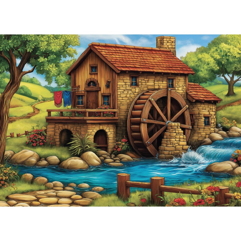 Delfy Golden Watermill Afternoon 1000pc Jigsaw Puzzle