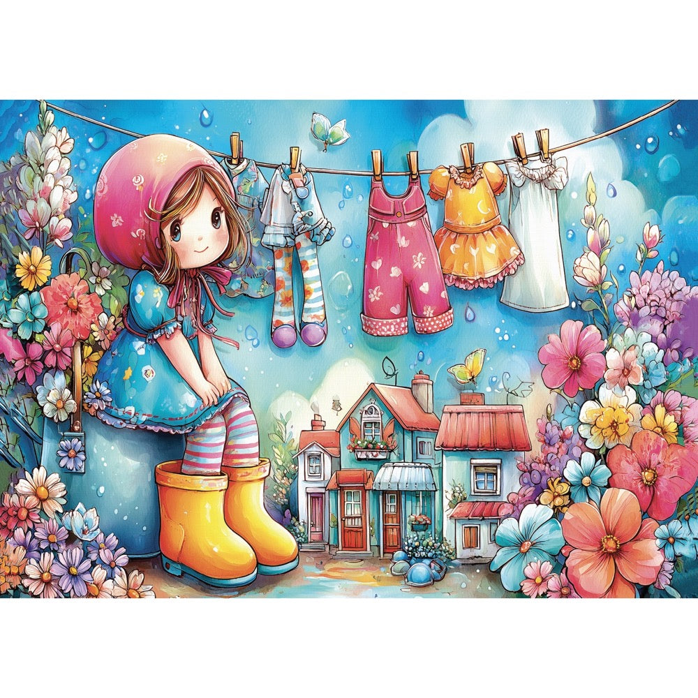 Delfy Sunlit Laundry Joy 1000pc Jigsaw Puzzle