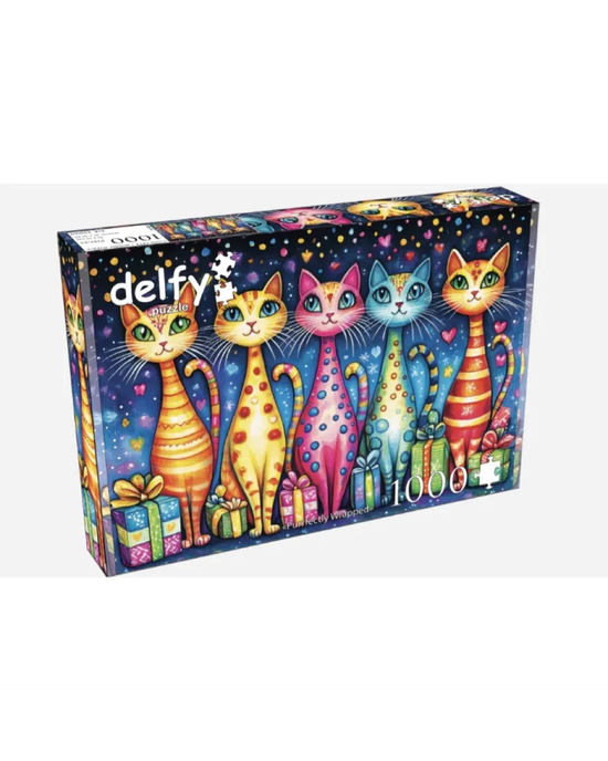 Delfy Purrfectly Wrapped 1000pc Jigsaw Puzzle