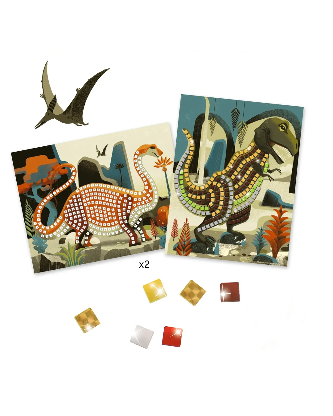 Djeco Mosaics Dinosaurs Craft Kit-1