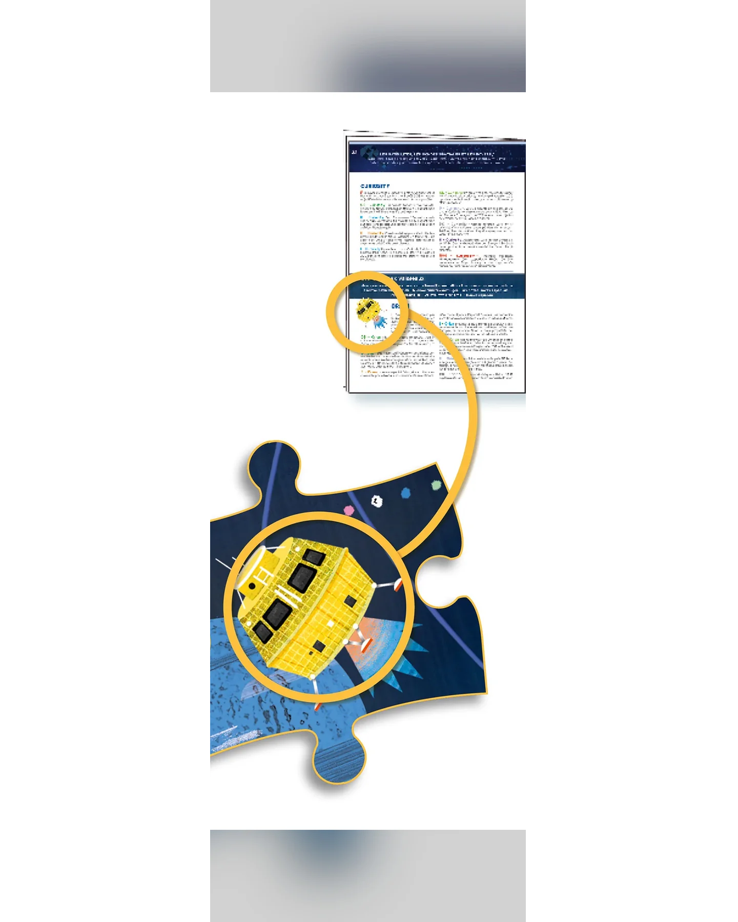 Djeco The Space 200-Piece Jigsaw Puzzle with Booklet-5