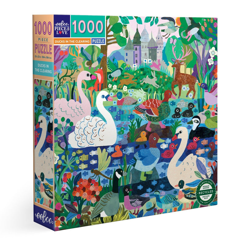 eeBoo 1000pc Puzzle: Ducks in the Clearing