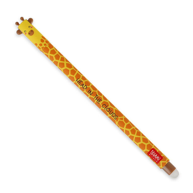 Legami Giraffe erasable gel pen with black ink