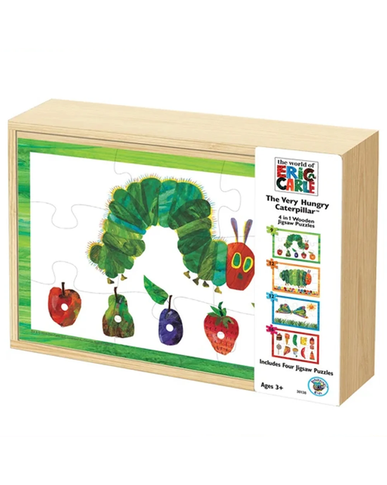 Eric Carle The Very Hungry Caterpillar 4-in-1 Wooden Puzzle Box