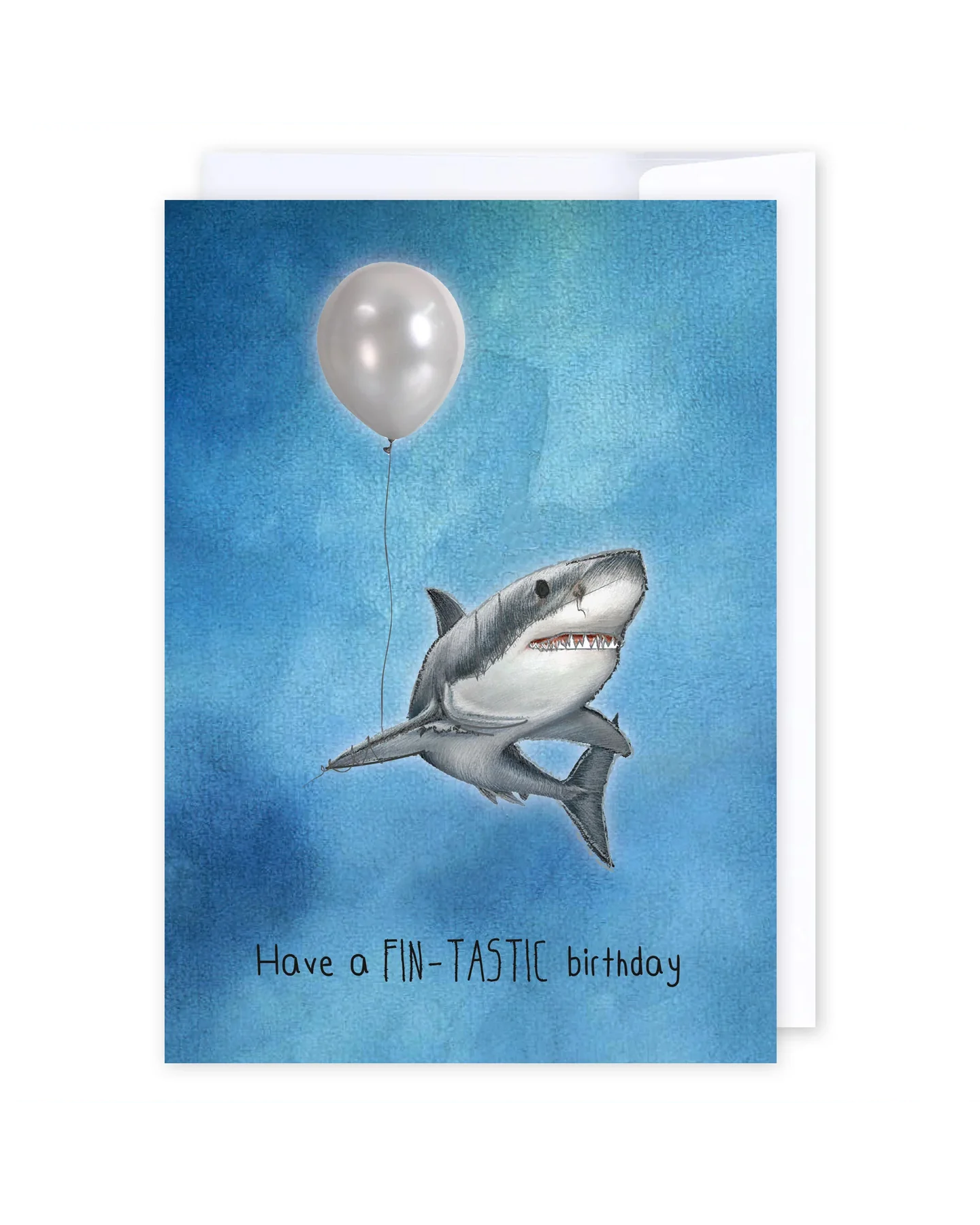 Fin-tastic shark Greeting Cards