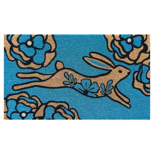 Floral Rabbit Coir Doomat