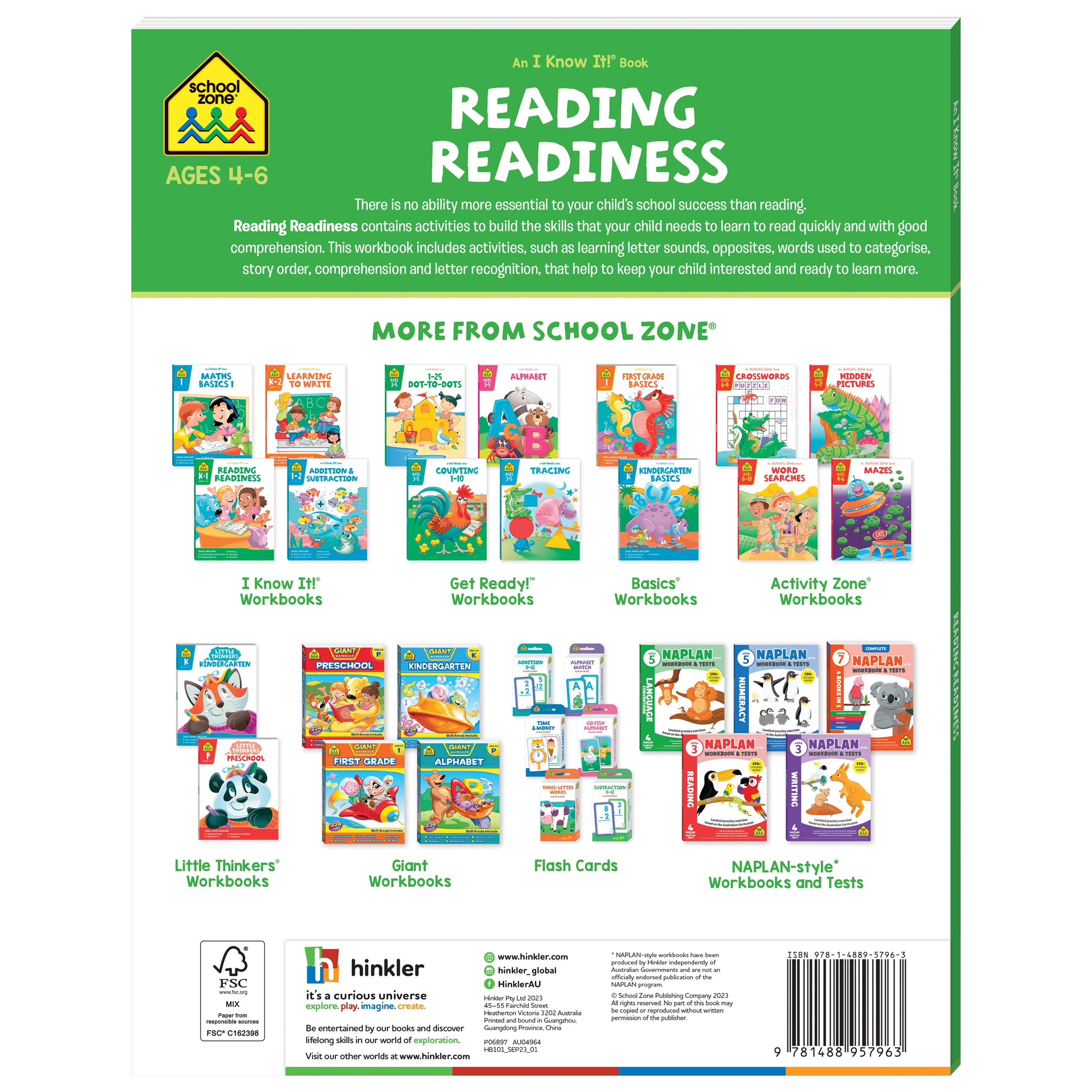 School Zone I Know It! Reading Readiness