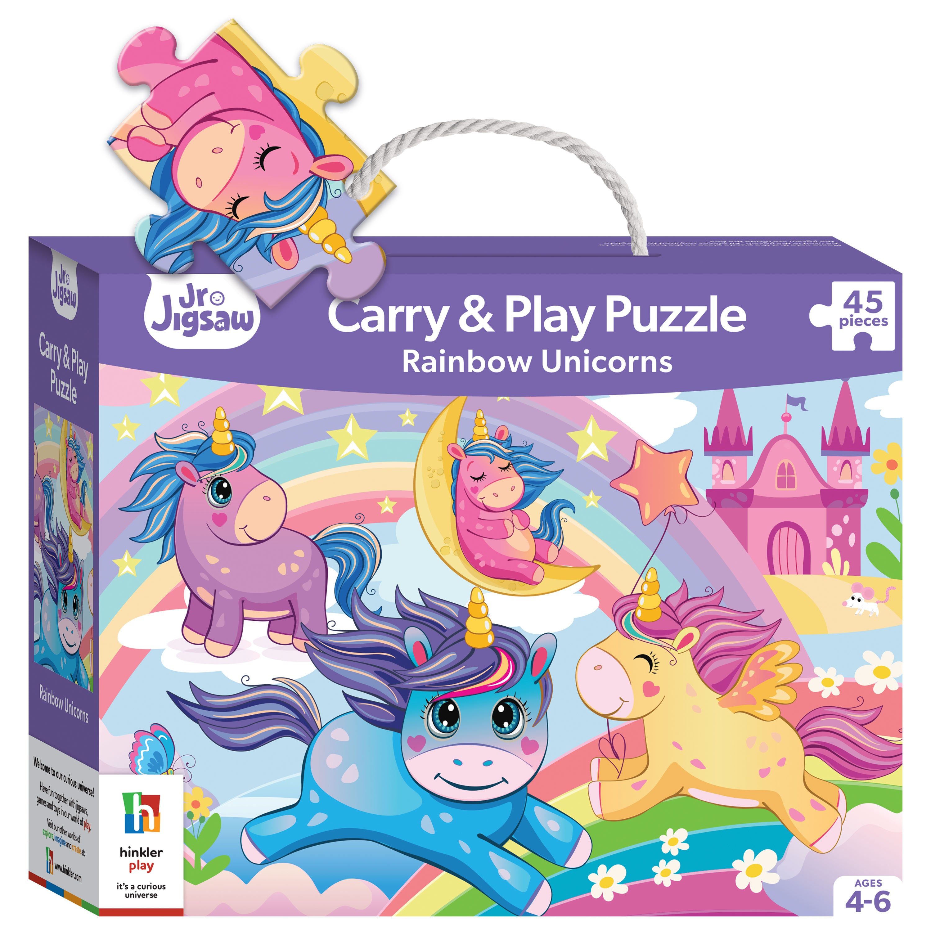 Junior Jigsaw Carry & Play - Rainbow Unicorns