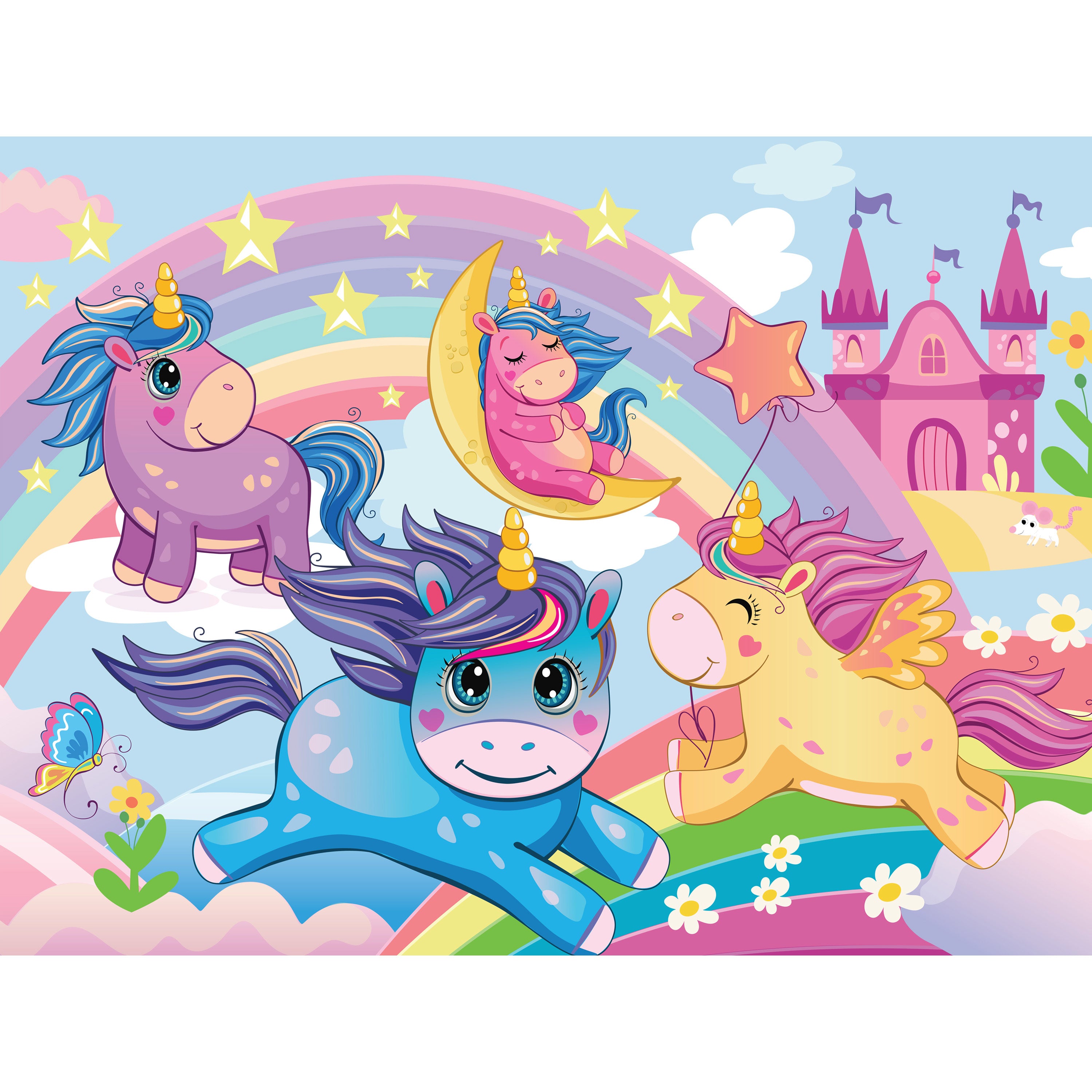 Junior Jigsaw Carry & Play - Rainbow Unicorns