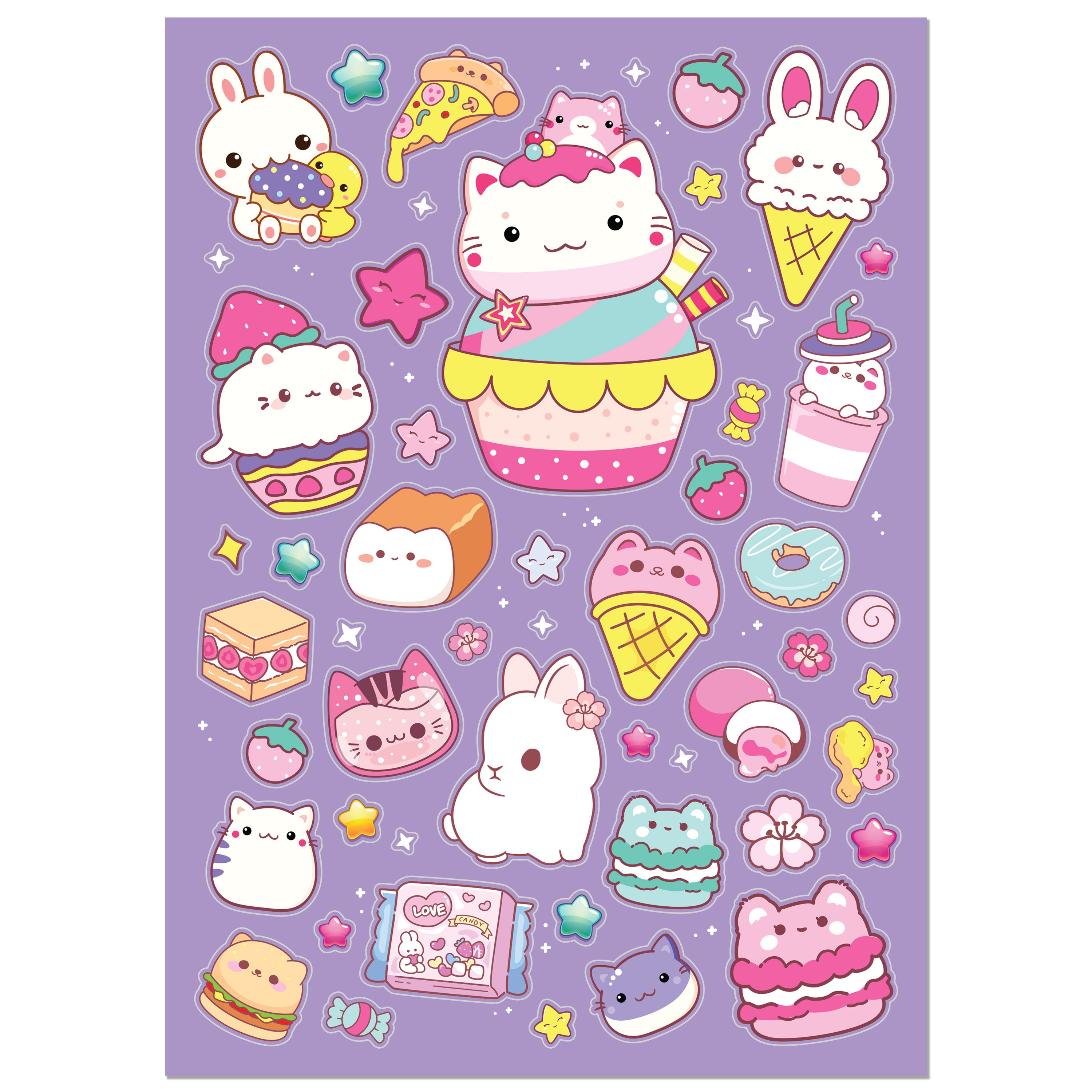 Coloring & Scented Stickers Book - Totally Kawaii