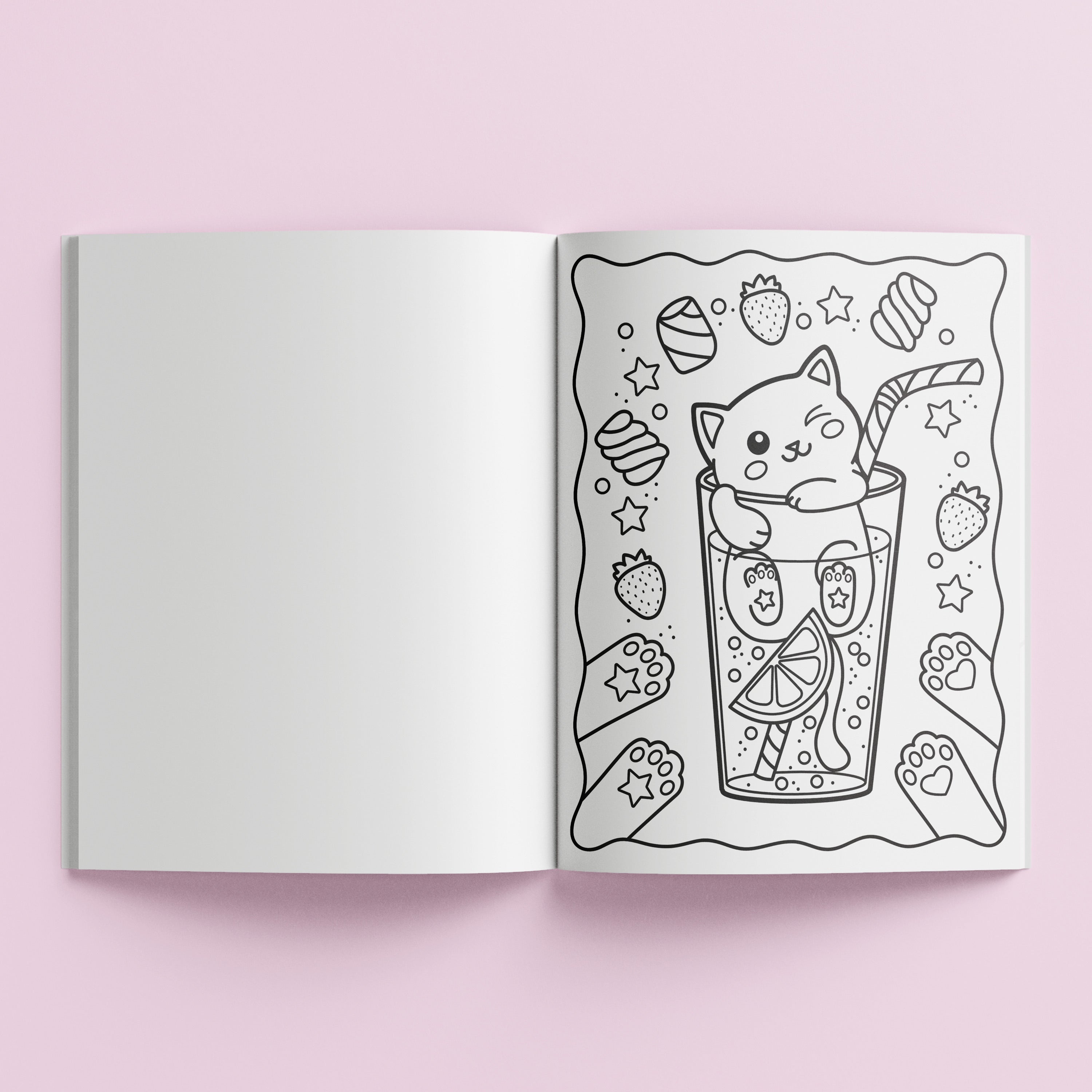 Coloring & Scented Stickers Book - Totally Kawaii