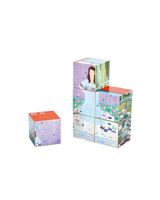Hape x The Met 6-in-1 Wooden Art Puzzle Cubes