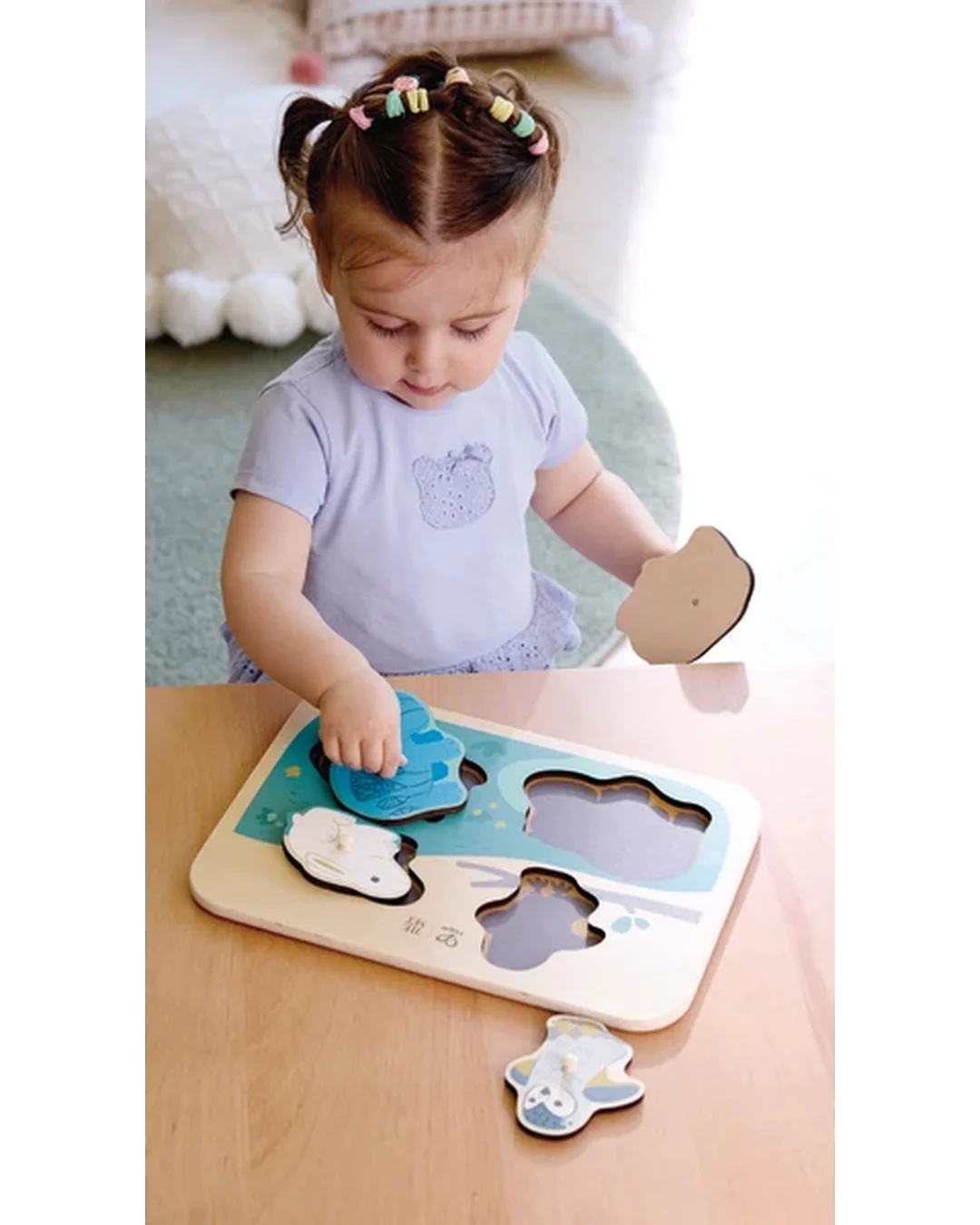 Hape x The Met Majestic Animals Peg Puzzle Sorting & Stacking Toys