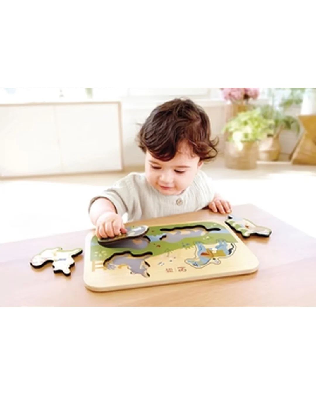 Hape x The Met Majestic Animals Wooden Peg Puzzle Child Jigsaws