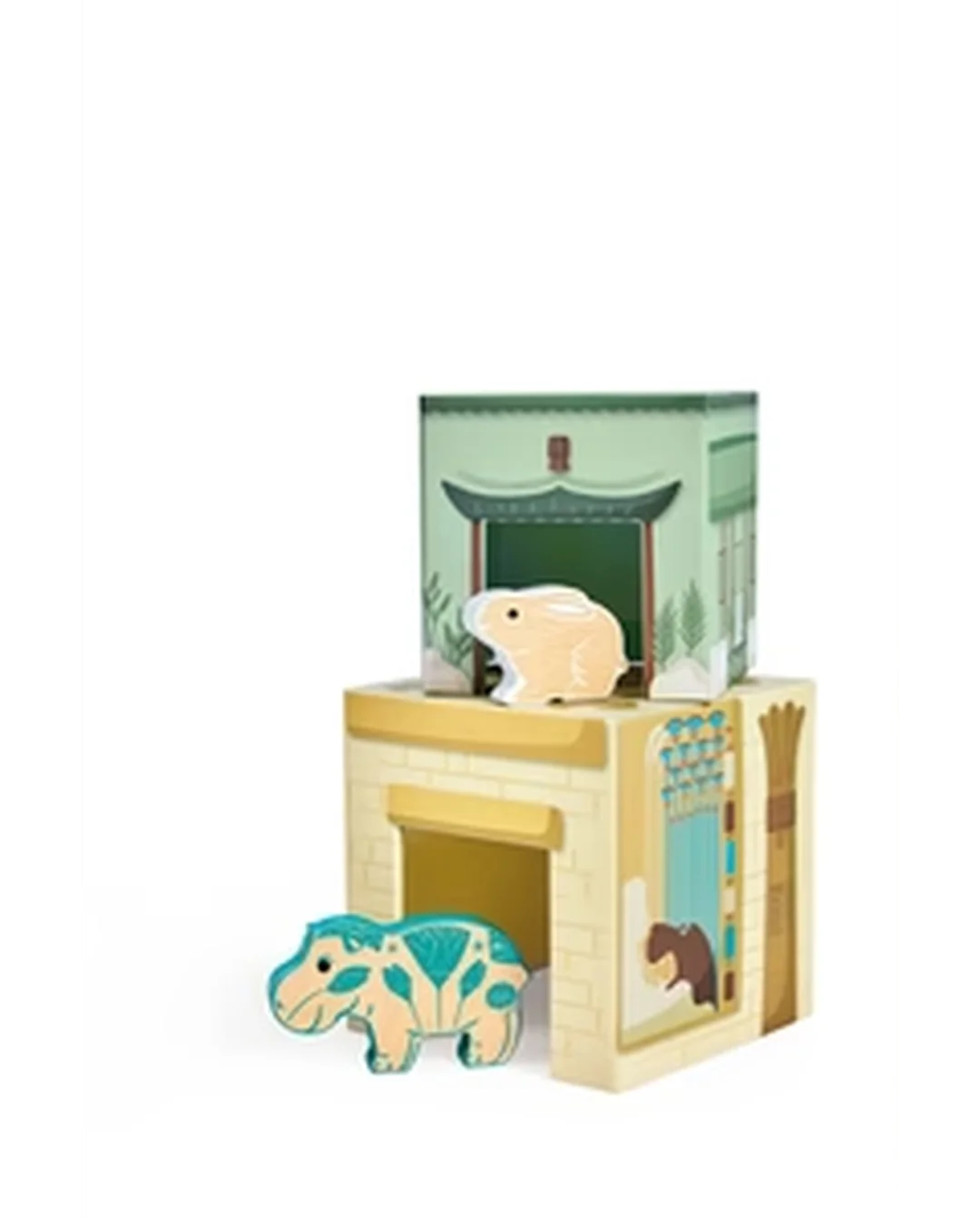 Hape x The Met Museum Wooden Nesting Blocks – 10 Pieces Sorting & Stacking Toys